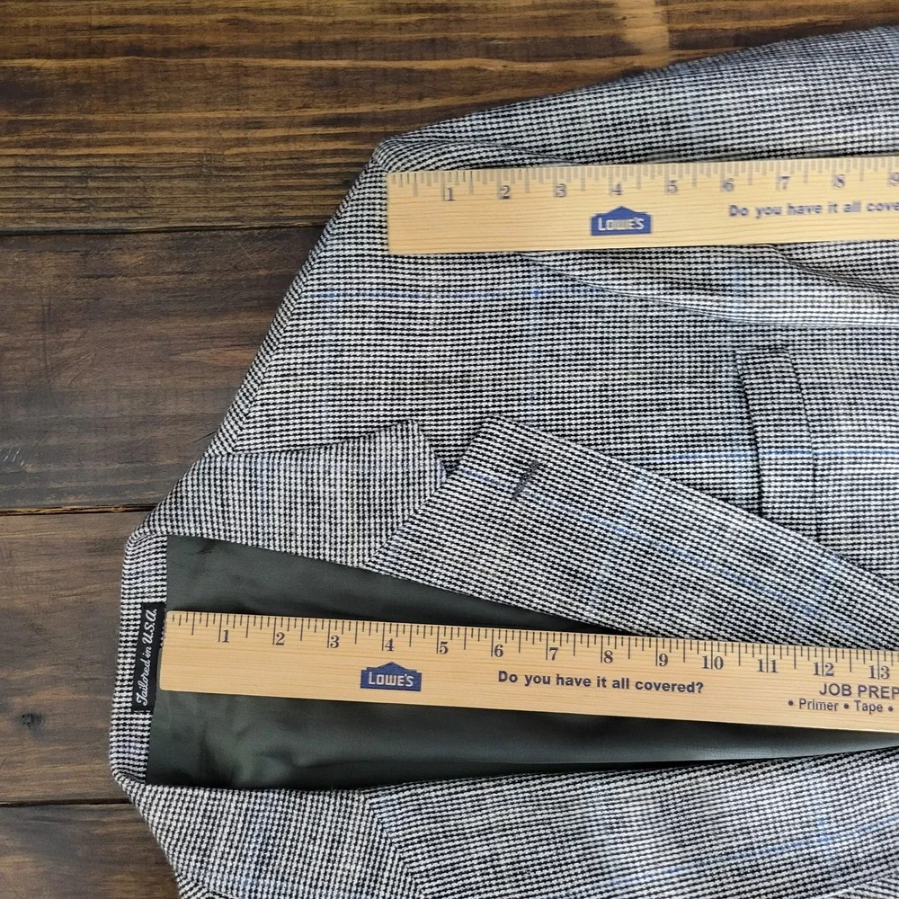 VTG Stafford Men's Sport‎ Coat Blazer Two Button Gray Plaid Size 42L